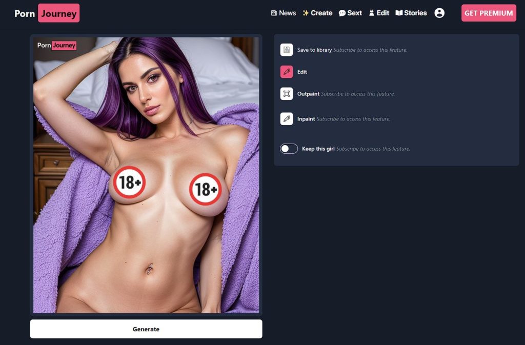 Хороший пример генерации в PornJourmey